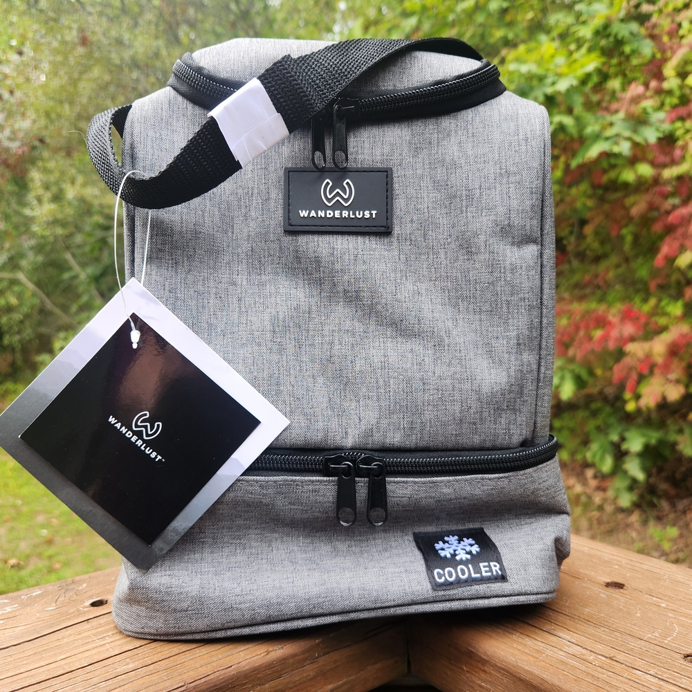 Wanderlust Gray Lunchbox Cooler Bag NEW WITH TAGS
